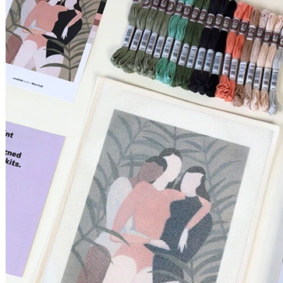 Sisterhood Needlepoint Kit/NEW NWT/ Canvas Mesh Size: 13 holes per in. 8x11in - Picture 3 of 12